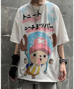 Alternative view of One Piece series summer Korean version ins hip-hop cartoon | 1103