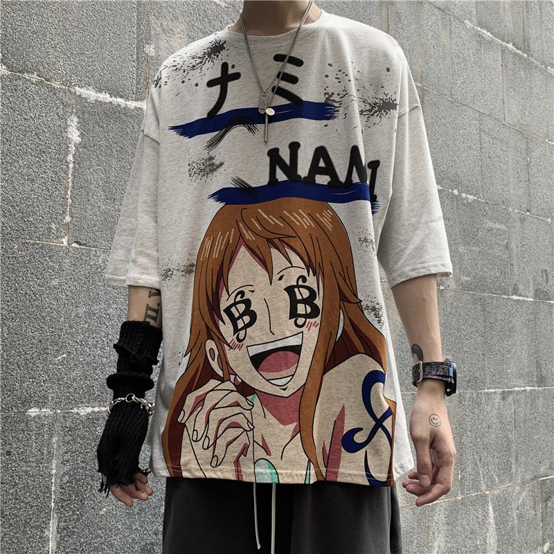 One Piece series summer Korean version ins hip-hop cartoon | 1103 - Image 3