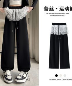 hot girl straight leg versatile casual sweatpants women | 7004 - Image 6