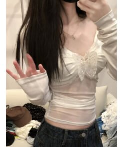 Net map real price: Pure desire V-neck lace top women | 9025