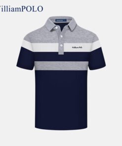 POLO shirt elastic polo shirt striped short-sleeved | 1096 - Image 7