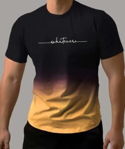 Simple Gradient 3D Printed Short Sleeve T-shirt | 1095 - Image 18