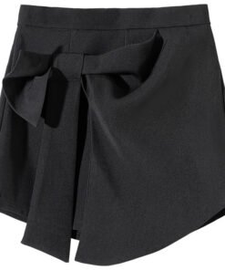 Bow design high waist feeling wide shorts small man skirt | 7010 - Image 5