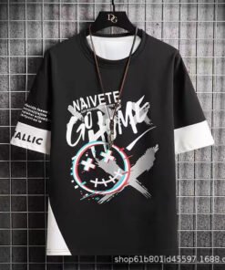 Summer Student Casual Suit Men's Thin Trendy Short Sleeve T-Shirt  | 1105 - Image 71