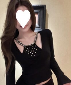 Heavy industry diamond-encrusted fake two-piece halterneck | 9027 - Image 8