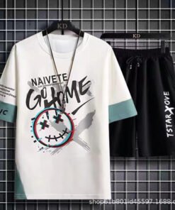 Summer Student Casual Suit Men's Thin Trendy Short Sleeve T-Shirt  | 1105 - Image 7