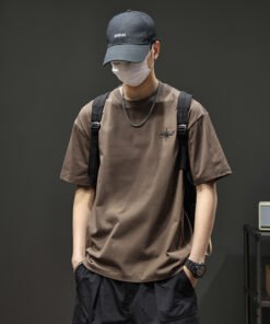240G heavyweight long-staple cotton short-sleeved T-shirt | 8505 - Image 7
