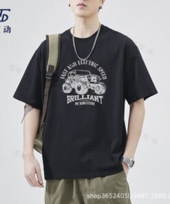 Japanese new cotton letter T-shirt | 8506 - Image 6