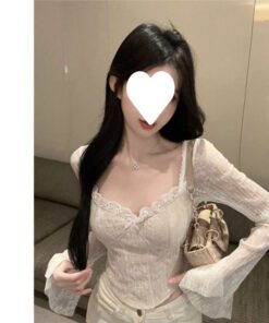 inner shirt with small shirt, early spring, new pure desire sexy square neck top | 9014 - Image 9