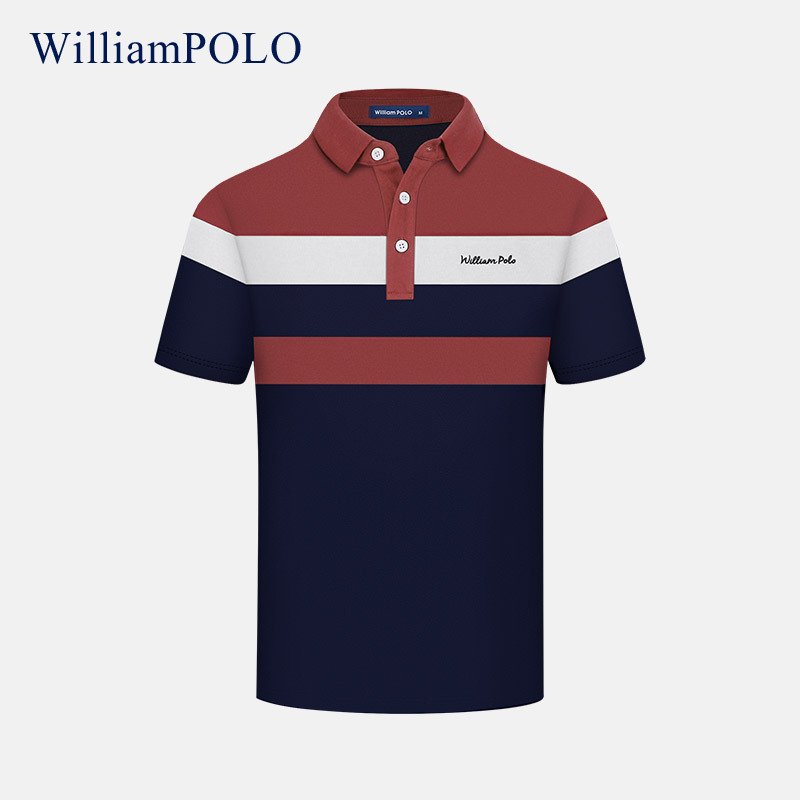 POLO shirt elastic polo shirt striped short-sleeved | 1096 - Image 20