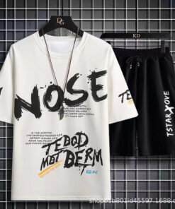 Summer Student Casual Suit Men's Thin Trendy Short Sleeve T-Shirt  | 1105 - Image 40