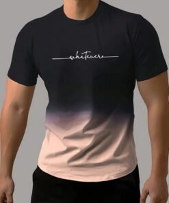 Simple Gradient 3D Printed Short Sleeve T-shirt | 1095 - Image 29
