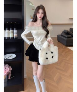 diamond long-sleeved shirt hot girl undershirt with top | 9013 - Image 3