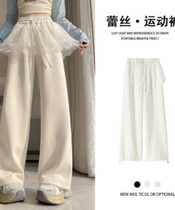 hot girl straight leg versatile casual sweatpants women | 7004 - Image 18