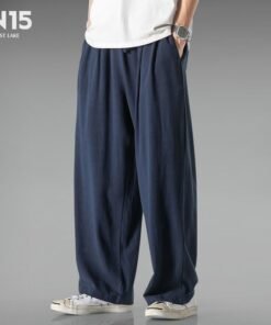 men's versatile trousers loose and comfortable casual pants cotton and linen pants | 1123 - Image 46