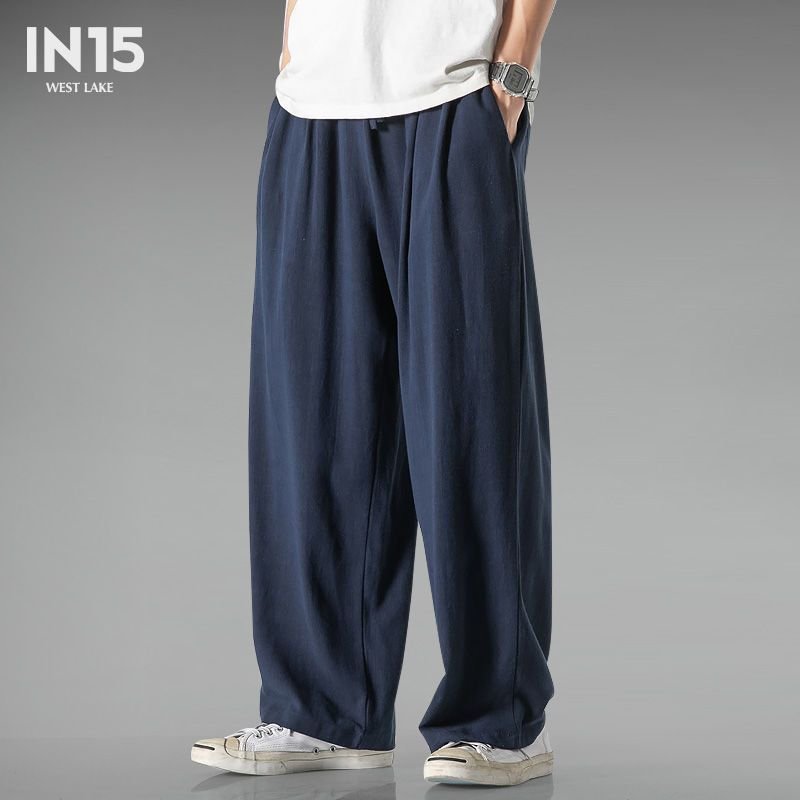 men's versatile trousers loose and comfortable casual pants cotton and linen pants | 1123 - Image 52