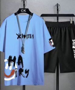 short sleeve t-shirt plus size shorts sports outdoor two-piece set | 1107 - Image 31