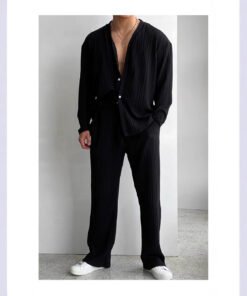shirt long sleeve trousers cool men's summer outer | 1122 - Image 13