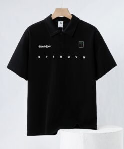 Cotton piqué lapel embroidered polo shirt | 8517 - Image 13