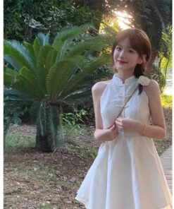 Style Dress Fresh Sweet Waist Trimming Han Elements Fashion | 8001