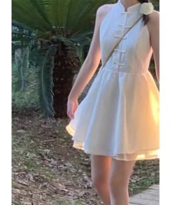 Style Dress Fresh Sweet Waist Trimming Han Elements Fashion | 8001 - Image 5