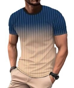 Simple Gradient 3D Printed Short Sleeve T-shirt | 1095 - Image 4