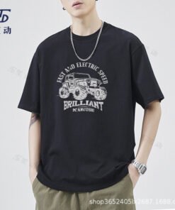 Japanese new cotton letter T-shirt | 8506 - Image 4