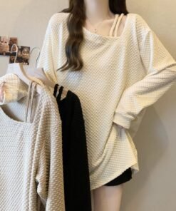 women's spring and autumn style, loose and thin, mid-length top | 9028