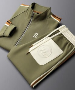 trendy fashion sportswear long sleeve straight pants two-piece suit | 1120 - Image 4