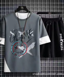 Summer Student Casual Suit Men's Thin Trendy Short Sleeve T-Shirt  | 1105 - Image 21