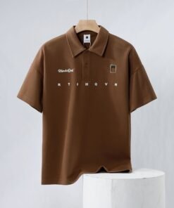 Cotton piqué lapel embroidered polo shirt | 8517 - Image 4