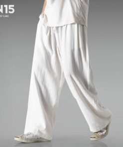 men's versatile trousers loose and comfortable casual pants cotton and linen pants | 1123 - Image 36