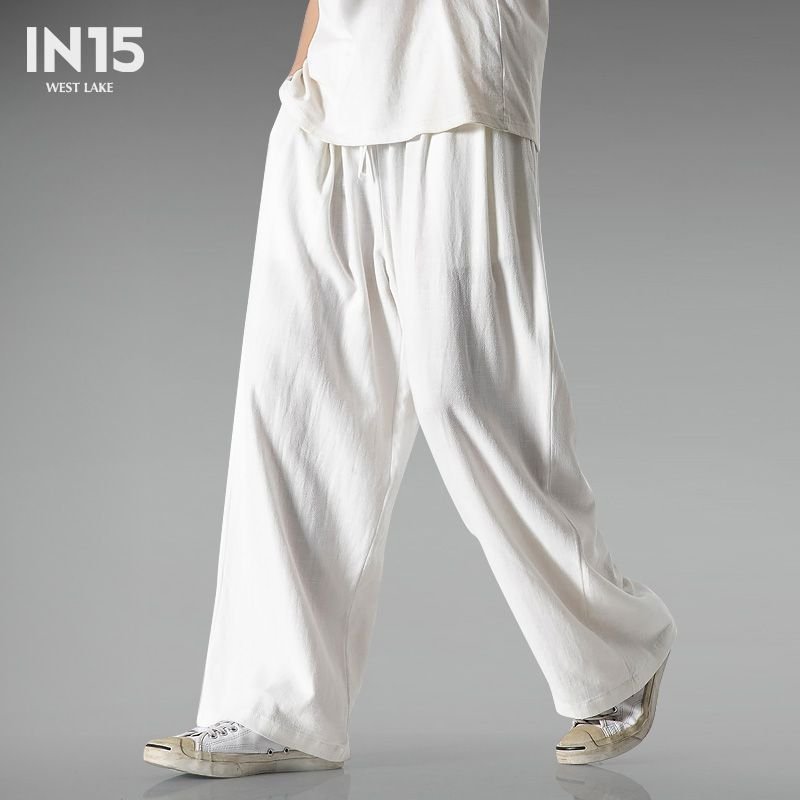 men's versatile trousers loose and comfortable casual pants cotton and linen pants | 1123 - Image 48