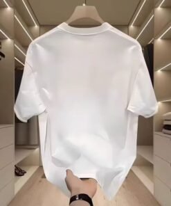 Heavy cotton short-sleeved T-shirt casual trend men | 1102 - Image 4