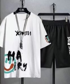 short sleeve t-shirt plus size shorts sports outdoor two-piece set | 1107 - Image 4