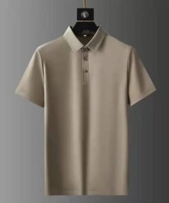 ultra-thin quick-drying ice silk short-sleeved two-piece suit high-end men's lapel suit | 1119 - Image 4