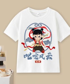 Nezha children's middle and large children's round neck boys' tops, loose tide | 8503 - Image 12