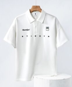Cotton piqué lapel embroidered polo shirt | 8517 - Image 19