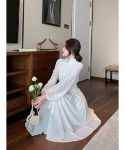 French cinched waist gentle midi skirt | 8012 - Image 4