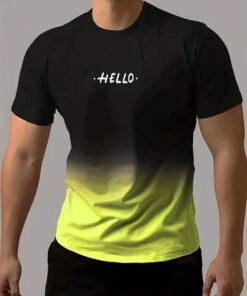 Simple Gradient 3D Printed Short Sleeve T-shirt | 1095 - Image 22