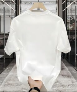 Heavy cotton short-sleeved T-shirt | 1094 - Image 4