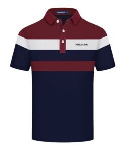 POLO shirt elastic polo shirt striped short-sleeved | 1096 - Image 5