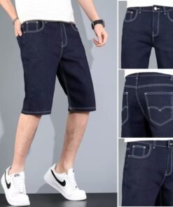 Summer thin men's denim shorts men's five-point casual jeans | 1126 - Image 4