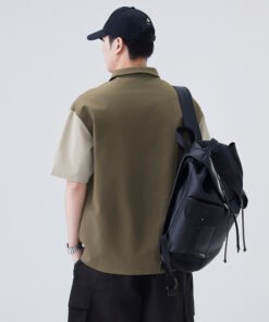 Polo Shirt Japanese Retro Fake Pocket | 8516 - Image 4