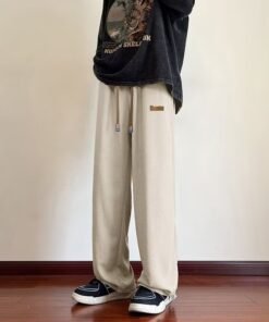 Drape pants men's autumn and winter wide-leg loose sports | 1112 - Image 14