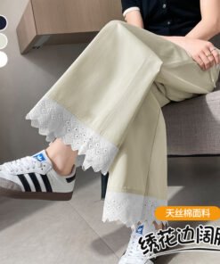 new high waist wide leg straight leg pants | 7006 - Image 3