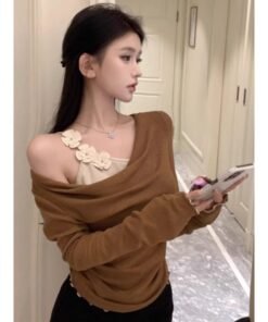 three-dimensional flowers, design, top, women, autumn | 9011 - Image 9