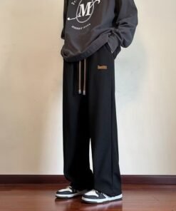 Alternative view of Drape pants men's autumn and winter wide-leg loose sports | 1112
