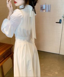 French cinched waist gentle midi skirt | 8012 - Image 5
