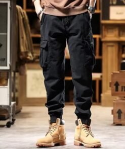 American retro overalls for men Spring and autumn trendy brand slim-fitting pants | 1124 - Image 8